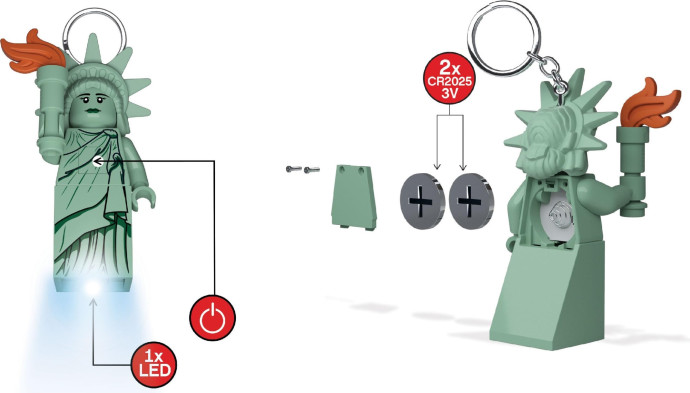 Statue of Liberty Keychain Light