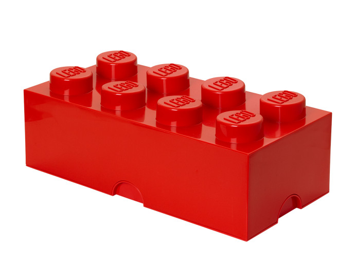 Úložná kocka s 8 výstupkami – červená