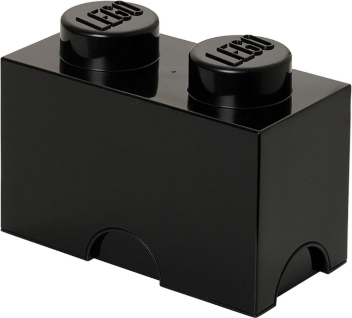 2 Stud Storage Brick Black