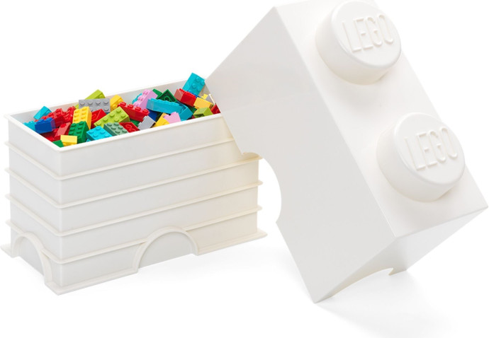 2 Stud Storage Brick White
