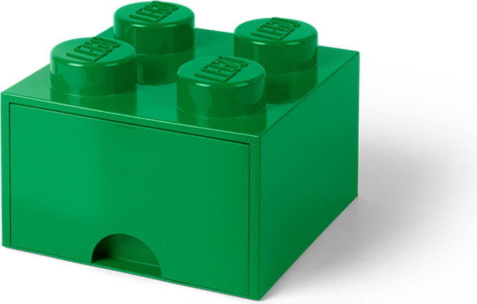 4 Stud Brick Drawer Green