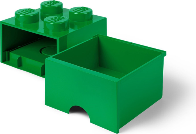 4 Stud Brick Drawer Green