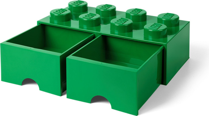 8 Stud Brick Drawer Green