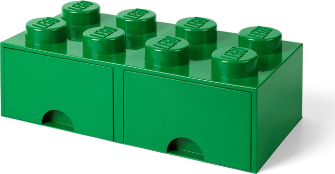 8 Stud Brick Drawer Green