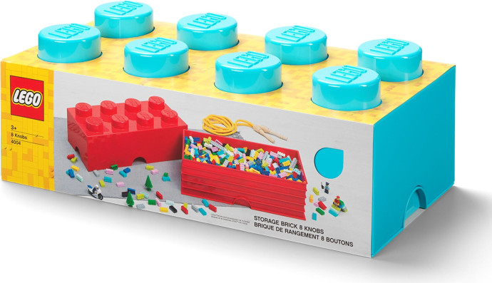 8 Stud Storage Brick Azure Blue