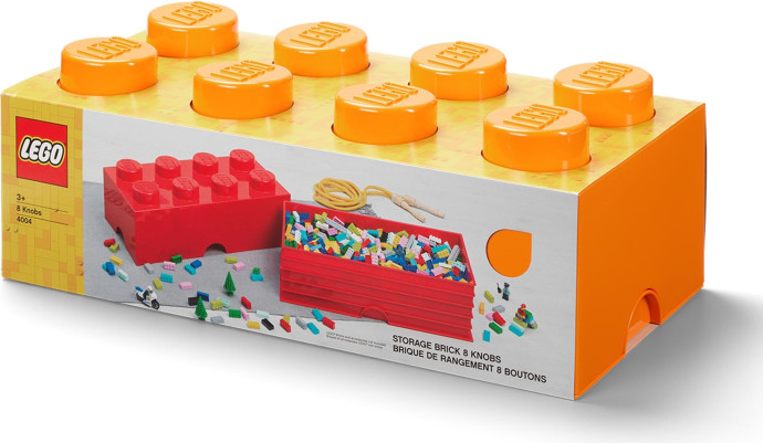 8 Stud Storage Brick Orange