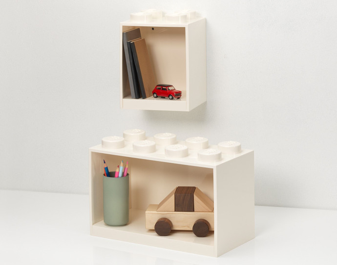 Brick Shelf Set White