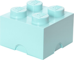 4 Stud Storage Brick Aqua Blue