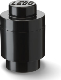 1 Stud Round Storage Brick Black