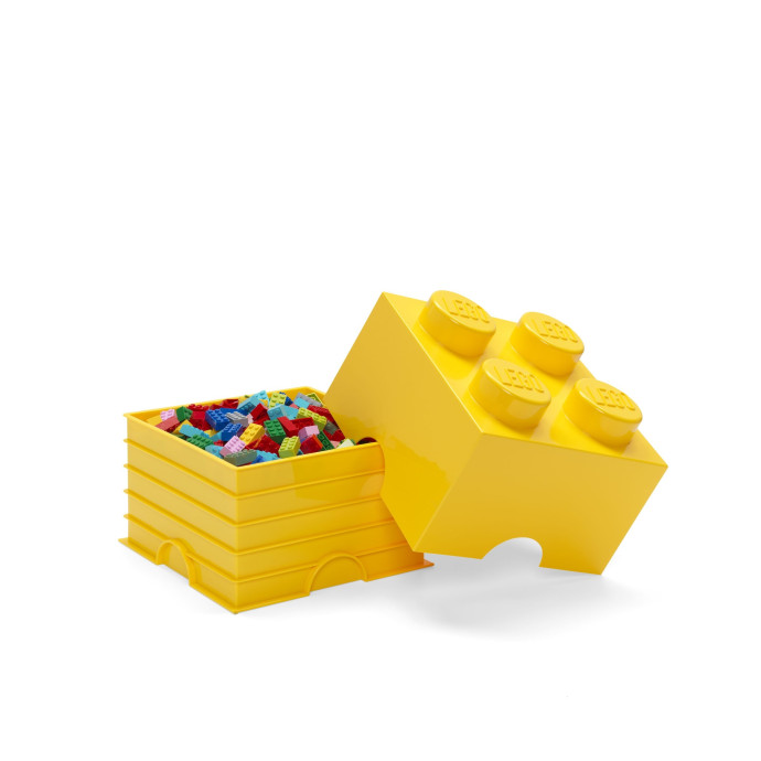 Žlutá úložná kostka se 4 výstupky