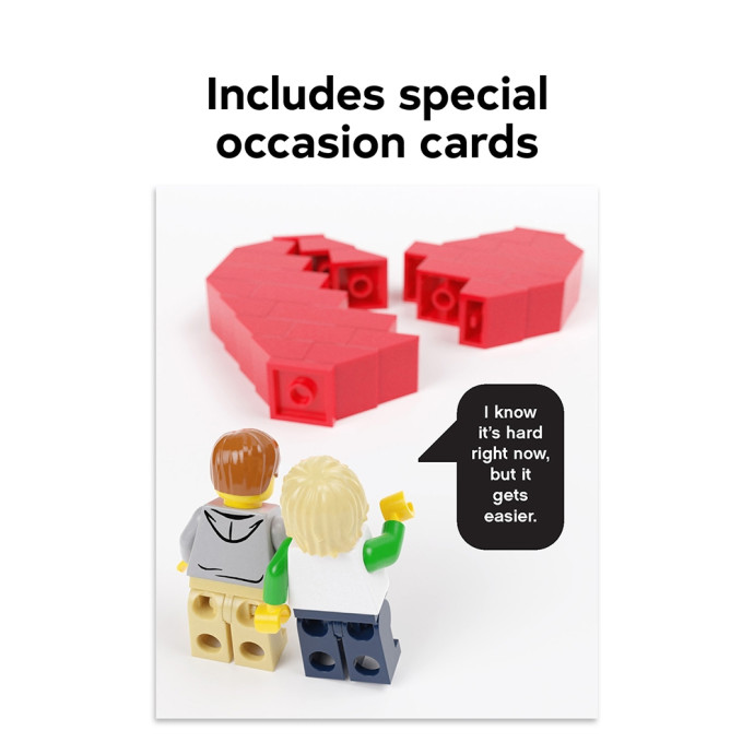 Obálky a kartičky na vzkazy s minifigurkami LEGO®