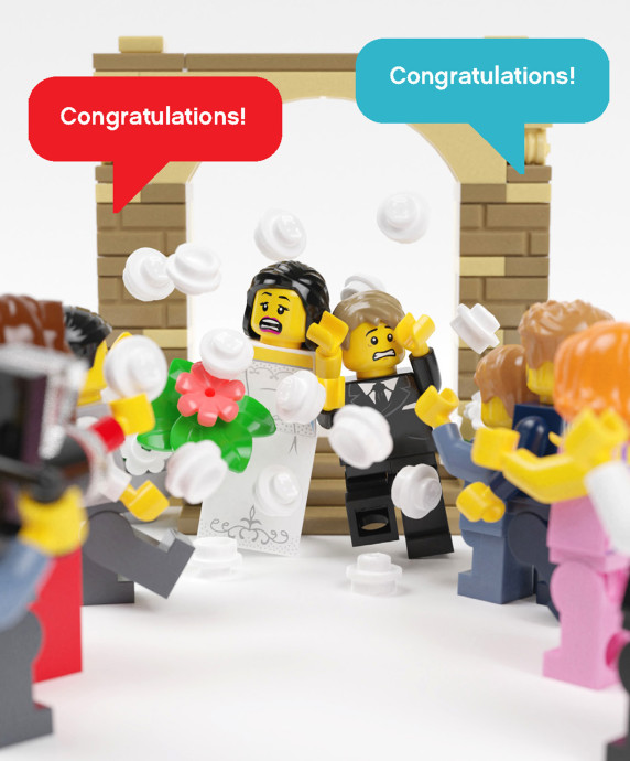 Obálky a kartičky na vzkazy s minifigurkami LEGO®
