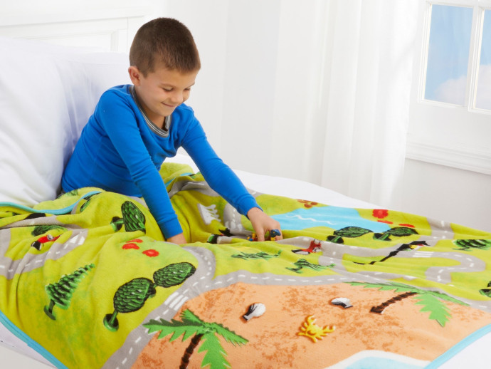 City Town Map 46 in x 60 in Throw