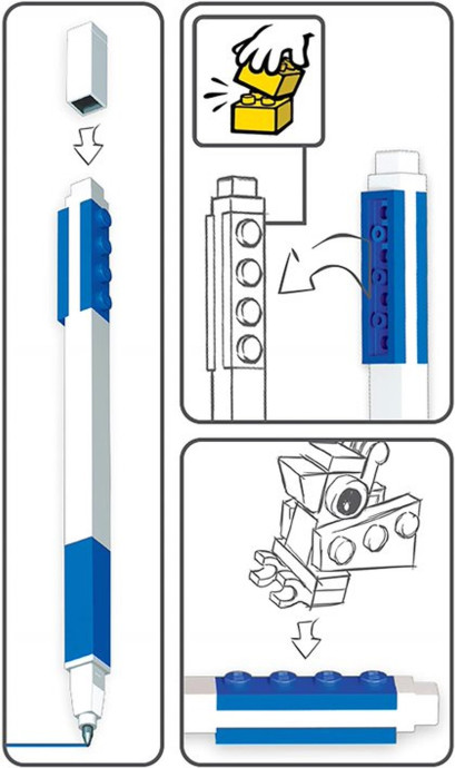 Pen Pal Gel Pen with Minifigure – Blue