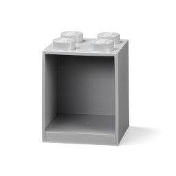 Police ve tvaru kostky se 4 výstupky – šedá