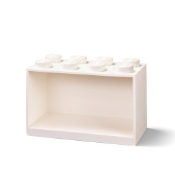 Police ve tvaru kostky s 8 výstupky – bílá