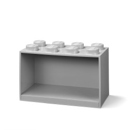 Police ve tvaru kostky s 8 výstupky – šedá
