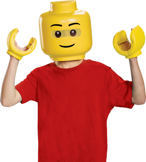 Lego Guy Mask & Hands Costume Kit