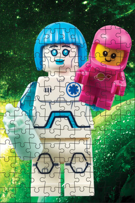 Minipuzzle s tajomnou minifigúrkou – vesmírne vydanie