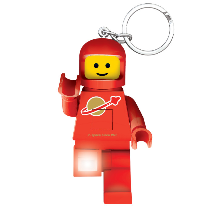 Světlo na klíče s astronautem – červené
