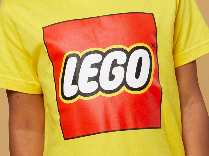 Detské žlté tričko s logom s krátkym rukávom