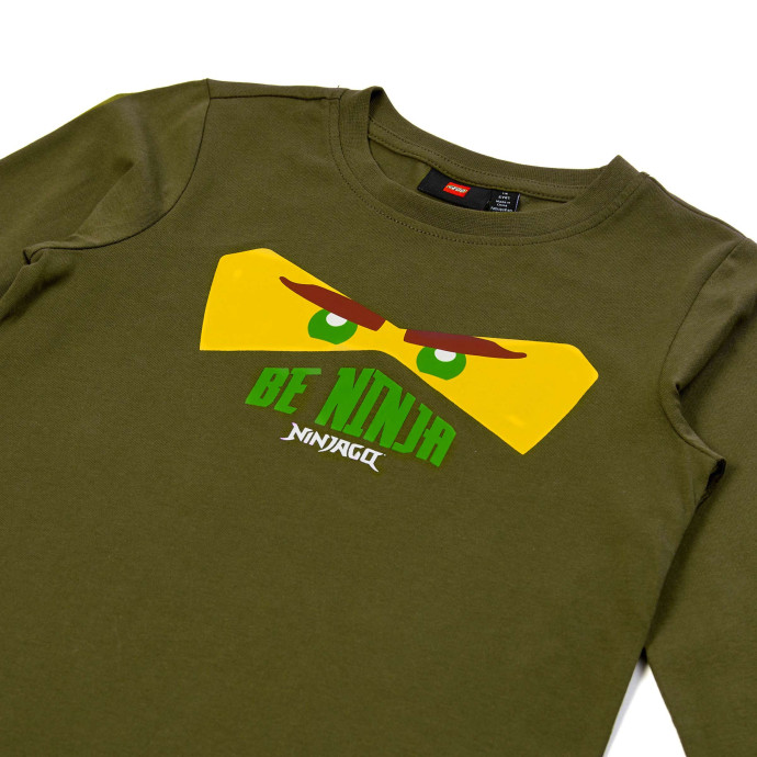 Tričko s dlhým rukávom – tmavé khaki