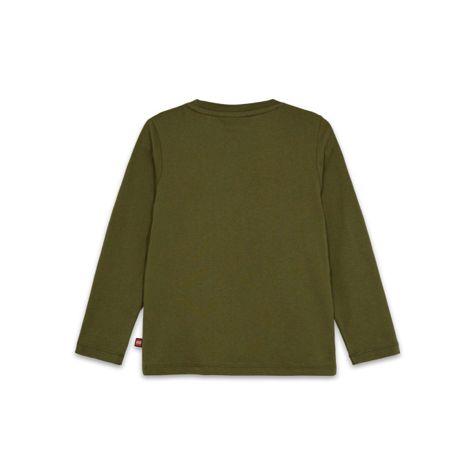 Tričko s dlhým rukávom – tmavé khaki