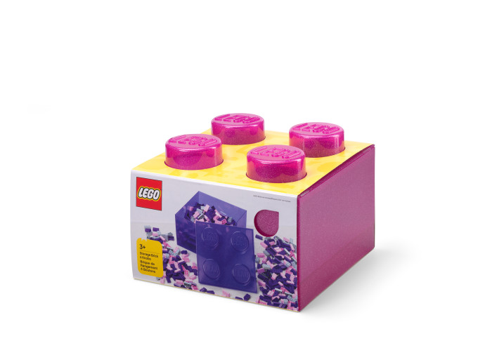 Průsvitný světle modrý úložný box ve tvaru kostky
