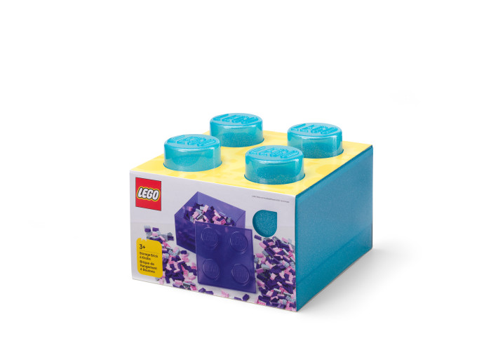 Biely priehľadný úložný box v tvare kocky
