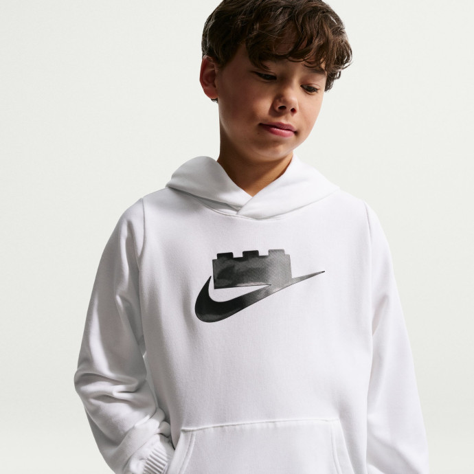 Mikina pre staršie deti z kolekcie Nike x LEGO® – biela