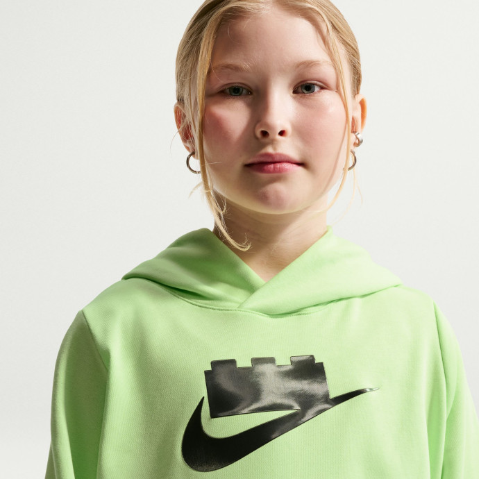Mikina pre staršie deti z kolekcie Nike x LEGO® – žltozelená