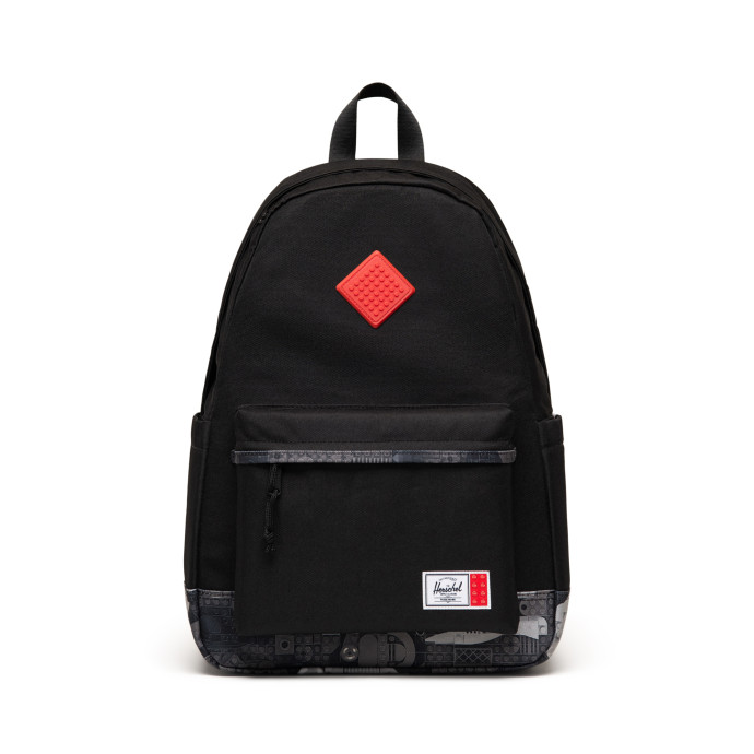 Batoh Herschel Heritage™ – Čierny + čierne abstraktné kocky