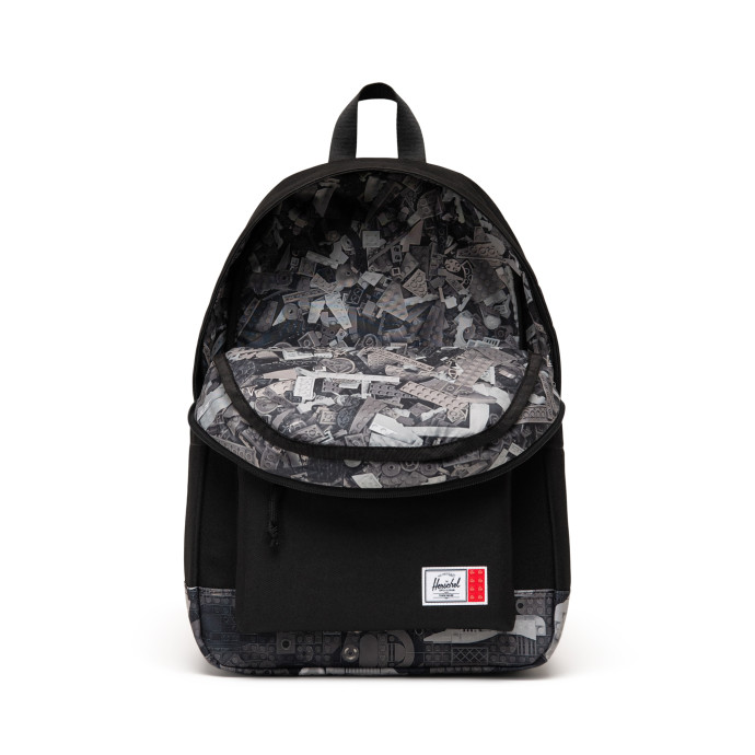Batoh Herschel Heritage™ – Čierny + čierne abstraktné kocky