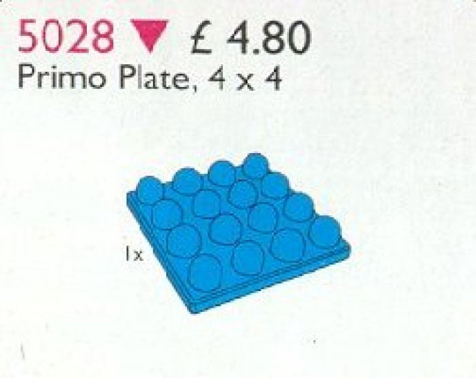 Duplo Primo Plate 4 x 4 Blue