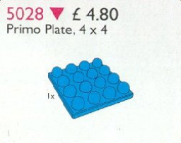 Duplo Primo Plate 4 x 4 Blue