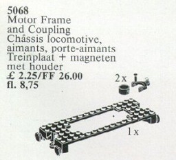 Locomotive Base Plate with Couplings (Motor Frame)