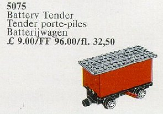 Tender 4.5V Battery Red. For Trains with Battery Motor 810