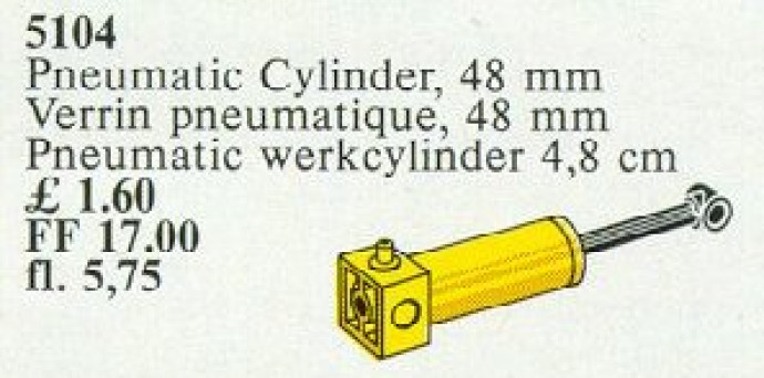 Pneumatic Piston Cylinder 48 mm Yellow