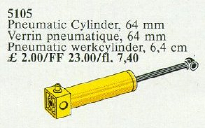 Pneumatic Piston Cylinder 64 mm Yellow