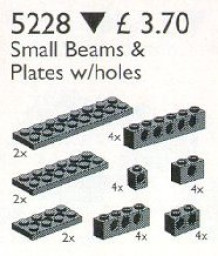 Technic Beams and Plates with Holes, Black