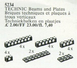 20 Technic Beams and Plates Black