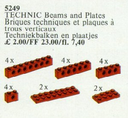 20 Technic Beams and Plates Red