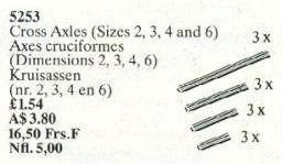 Cross Axles Sizes 2, 3, 4 and 6