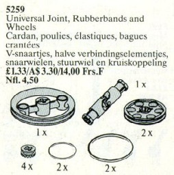 Universal Joint, Rubber Bands and Wheels