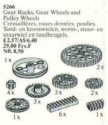 Gear Racks, Gear Wheels and Pulley Wheels