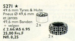 Tyres and Hubs 49.6 mm White