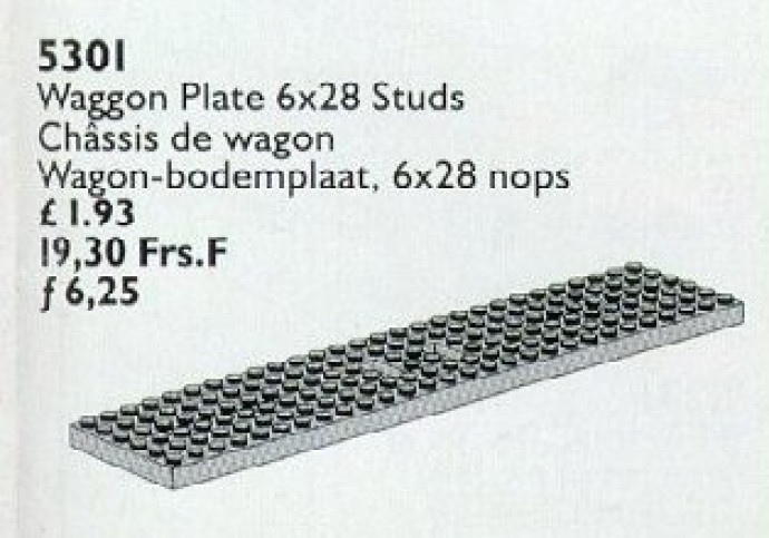 Wagon / Carriage Plate 6 x 28, Grey