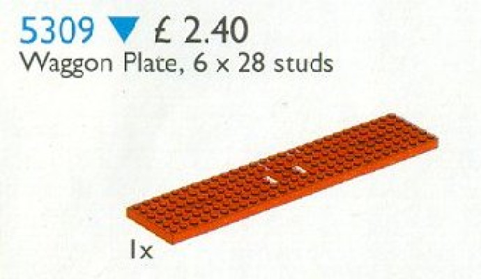 Wagon Plate Red 6 x 28