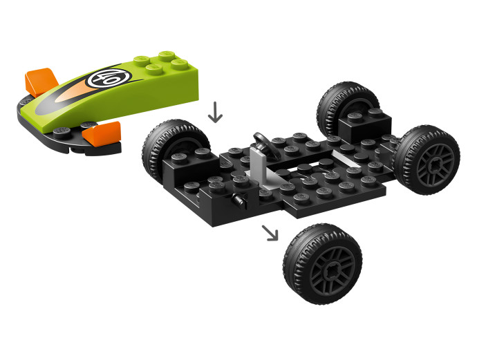 Zelené pretekárske auto