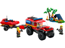 Hasičské auto 4x4 a záchranný čln
